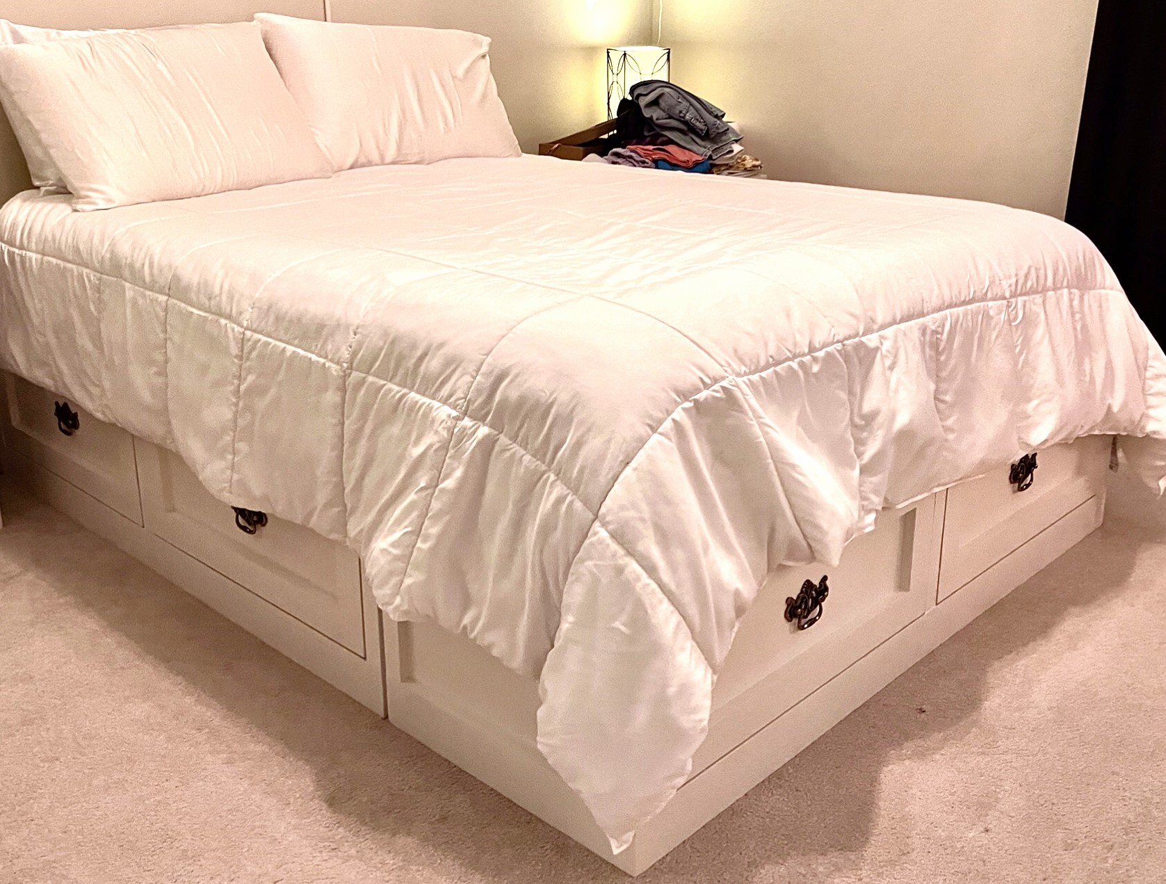 Ana white deals queen storage bed